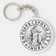 keychain Freya Rune Shield