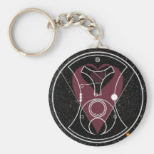 Keychain: Hello, Sweetie!  Hearts and Stars