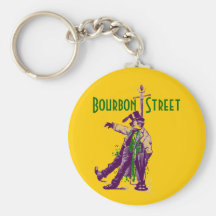 Keychain Mardi Gras Colours Bourbon Street Fun