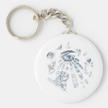Keychain Masonic Fantasy Blue