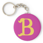 Keychain Monogrammed with the Letter B