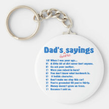 Keychain préféré d'énonciations de papas porte-clefs