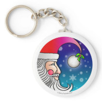 Keychain - Santa Claus Moon