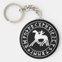 Keychain Sleipnir Shield on Blk