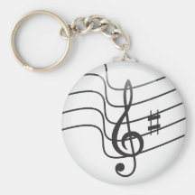 Keychain: treble clef and sharp symbol
