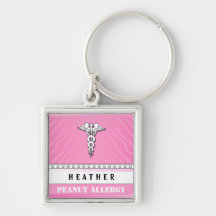 Keychain vigilant médical - personnaliser - ROSE Porte-clé