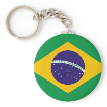 Keychain with Flag of Brazil