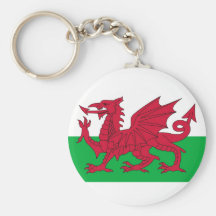 Keychain with Flag of the Wales United Kingdom