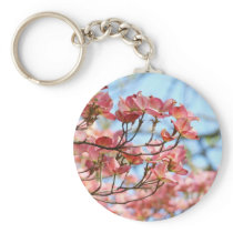 Keychains Pink Dogwood Flowers Floral custom