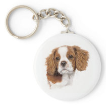 Keyring : Blenheim cavalier king charles spaniel