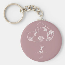 keyring  bunny pink key chain