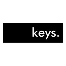 keys. business card