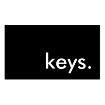 keys. business card template