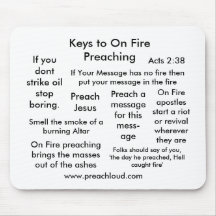 Keys to On Fire Preaching, If you dont strike o... Mousemats