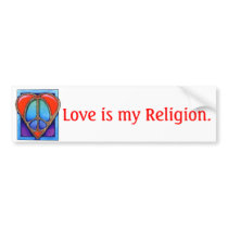 kgb073_450, Love is my Religion. bumper stickers