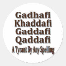 Khaddafi Qaddafi Ghadafi Stickers