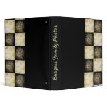 Khaki and Black block grunge family photo album