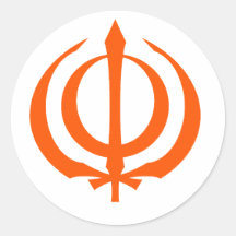 Khanda-O Round Stickers