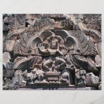 Khmer ruins, dancing Shiva above Vishnu Lintel, Th Flyers