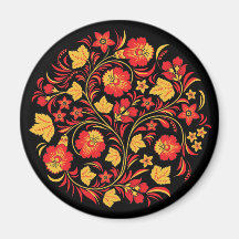 Khokhloma Hohloma Russian Folk Art Magnet