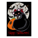 Kiara Toon Kitty Vampire Moon & Tree Card