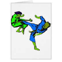 KICK BOXING GREETING CARD