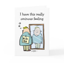Kick me card