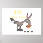KICK uterine cancer peach posters