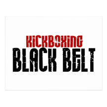 Kickboxing Black Belt Karate Postcard