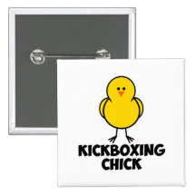Kickboxing Chick Buttons