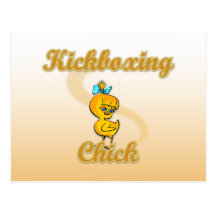 Kickboxing Chick.png Post Card
