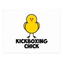 Kickboxing Chick Post Card