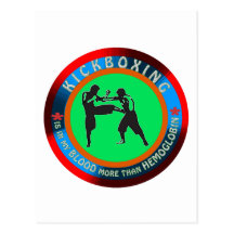 Kickboxing designs post card