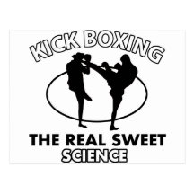 Kickboxing Martial Arts Designs Post Card