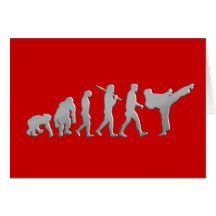 Kickboxing MMA Fitness Mens Athlete Evolution Greeting Card