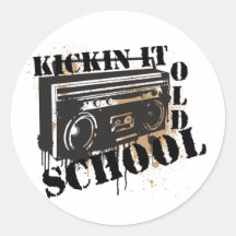 Kickin It Old School Sticker