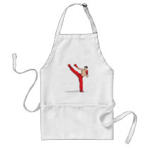 kicking kickboxer kickboxing graphic apron