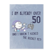Kicking the Bucket Post Card