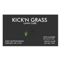 KICK'N GRASS BUSINESS CARD TEMPLATE