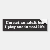 Kid at heart bumper sticker