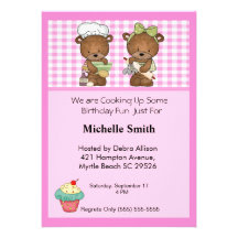 Kid Chefs Birthday Invitations