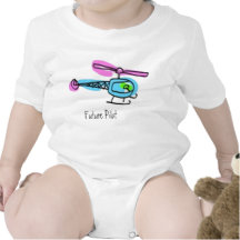 kid helicopter, Future Pilot Rompers