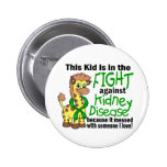 Kid In The Fight Against Kidney Disease Pinback Buttons