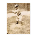 kid playing baseball postcard