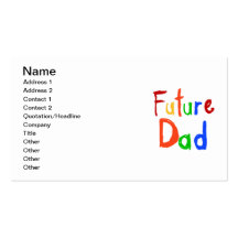 Kid Text Future Dad T-shirts and Gifts Business Cards