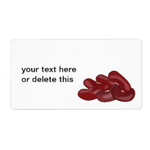 Kidney Beans Bean Lover Vegetarian Vegan Personalized Shipping Labels