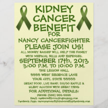 Kidney Cancer Benefit Cartoon Flyer