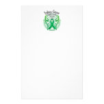 Kidney Cancer Butterfly 3 Stationery Design