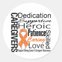 Kidney Cancer Caregivers Collage v1 Stickers