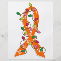 Kidney Cancer Christmas Lights Ribbon Flyer Design